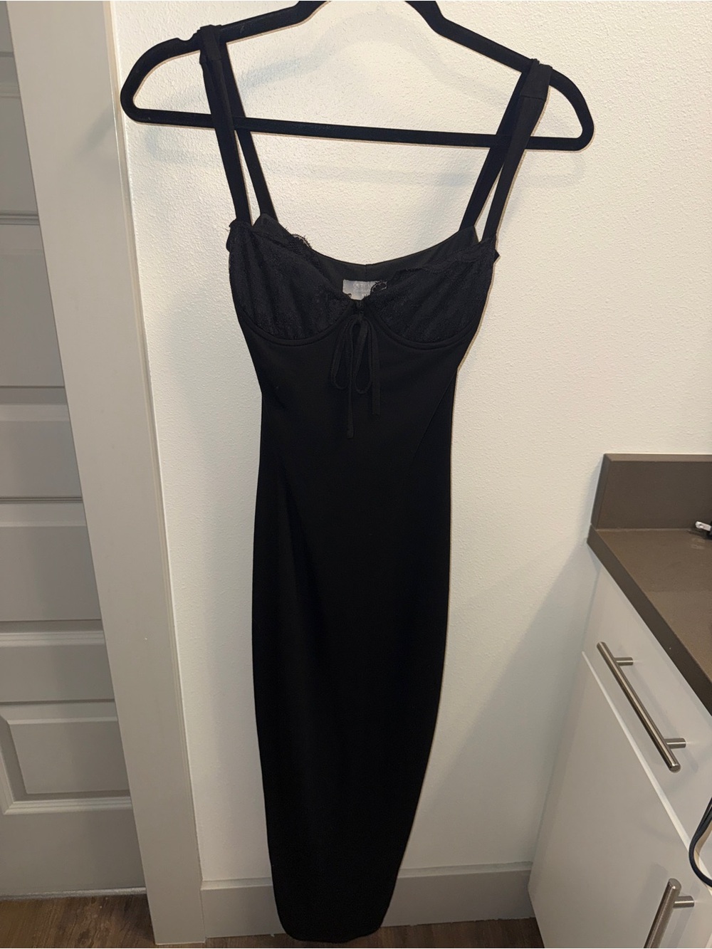 Outcast Dionne Black Maxi Dress with Lace Trim - XS - Picture 3 of 3